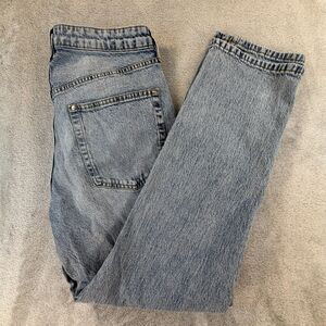 H&M Vintage Straight High Waist Women’s 90s Style Jeans Blue Size 12